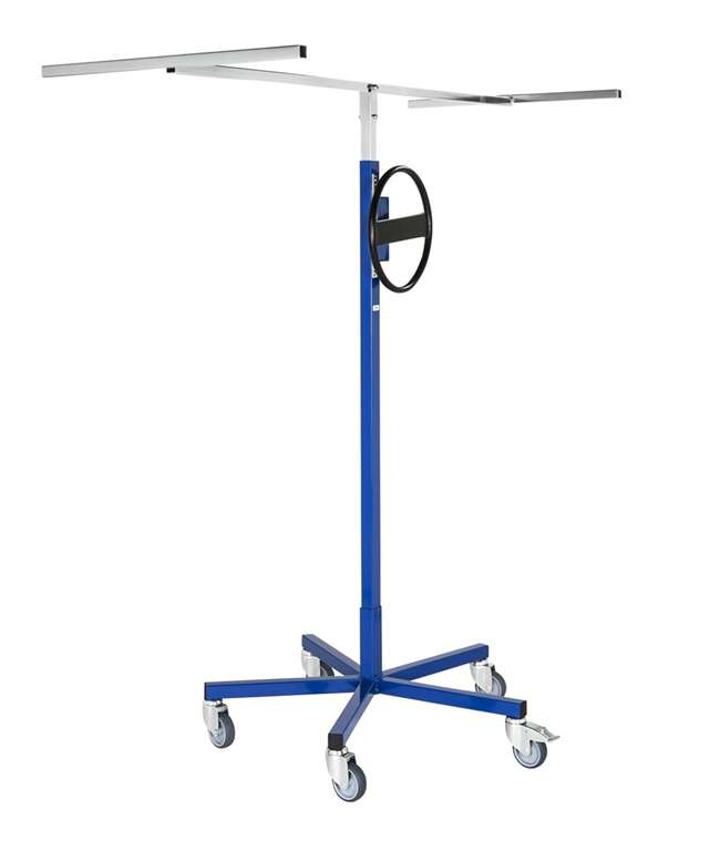 Skivlyft 1820x800x1790-3000mm med justerbar höjd, stabil konstruktion och fem länkhjul för effektiv skivhantering.