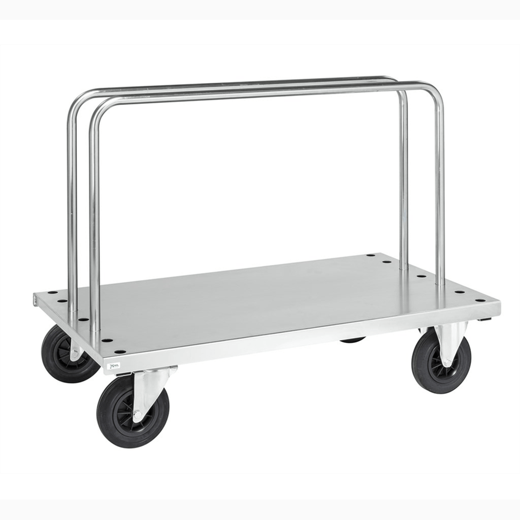 Skivvagn STEFAN elförzinkad med 500 kg kapacitet, 1250x700x945mm, robust design för tunga laster.