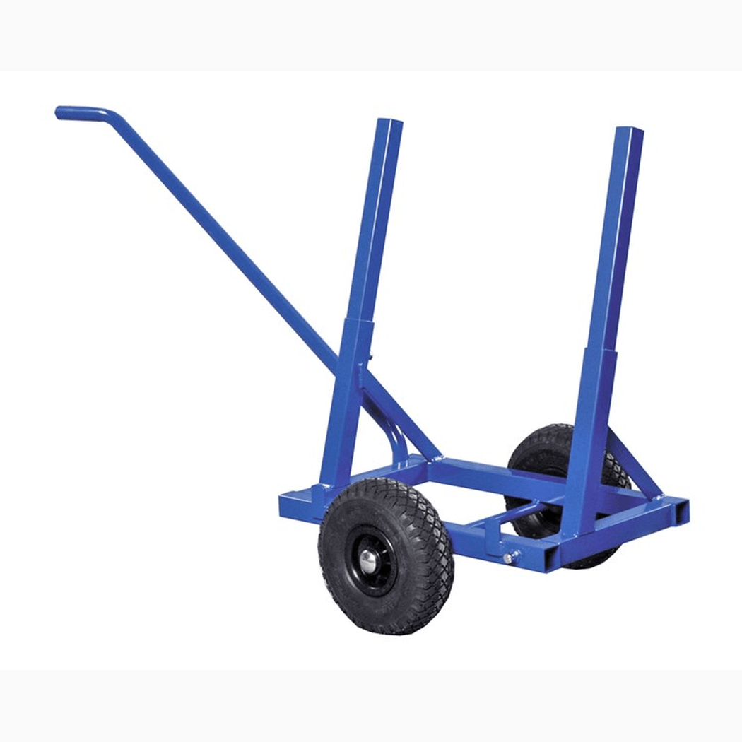 Skivvagn, justerbar höjd 1600x600x800mm med luftgummihjul, robust för 200kg belastning och enkel hantering.