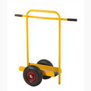 Skivvagn, räfflad gummimatta, 750x380x900mm, 200kg med robust design och luftgummihjul för smidig transport av långgods.