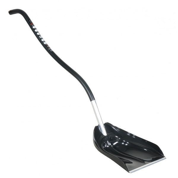 Snöskyffel med termogrepp med ergonomiskt aluminium skaft och grepp för effektiv och bekväm snöskottning.