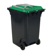 Sopkärl med hjul, 360 liter i HDPE, UV-beständig och kemikalieresistent för effektiv avfallshantering.