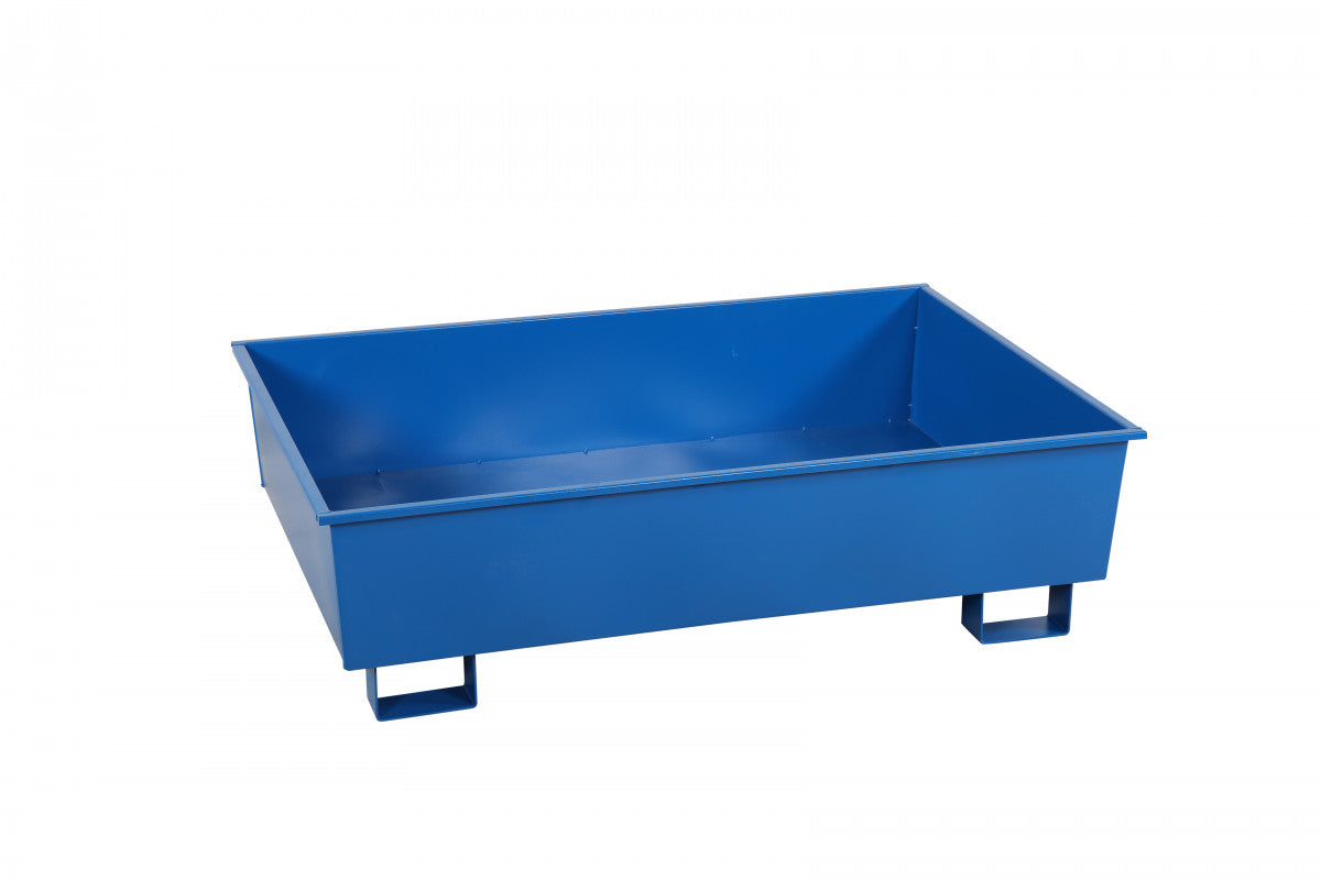 Spillbassäng, 260 liter, 1200x800mm i robust design för säker kemikalielagring och spillhantering.