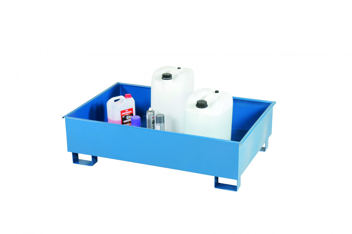 Spillbassäng, 260 liter, 1200x800mm för säker och effektiv förvaring av kemikalier i industrin.