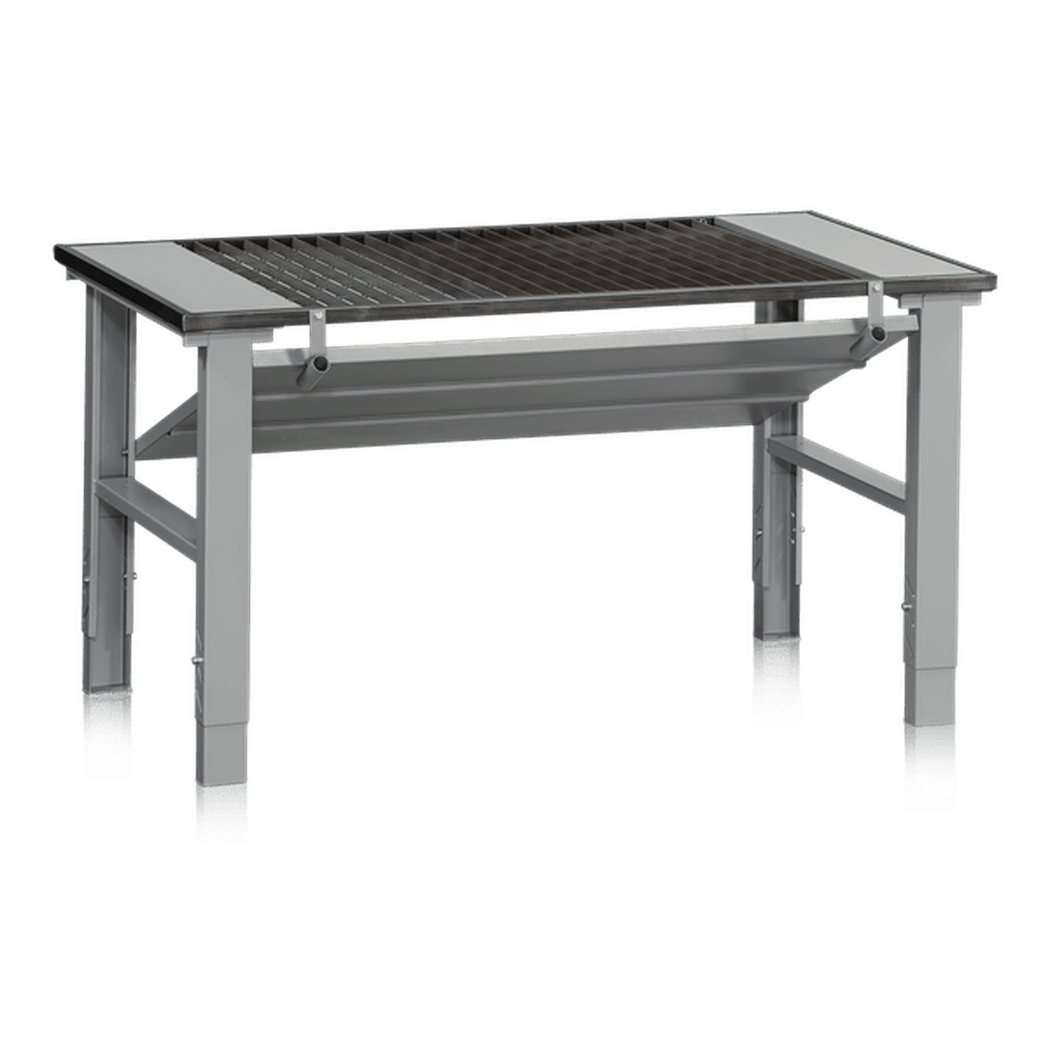 Svetsbord 1200x800mm, inkl. dropplåt med justerbar höjd och robust konstruktion för svetsning och lödning.