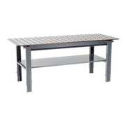 Svetsbord manuellt, 2000x800mm med stabil stålskiva och justerbar höjd för professionella svetsarbeten.