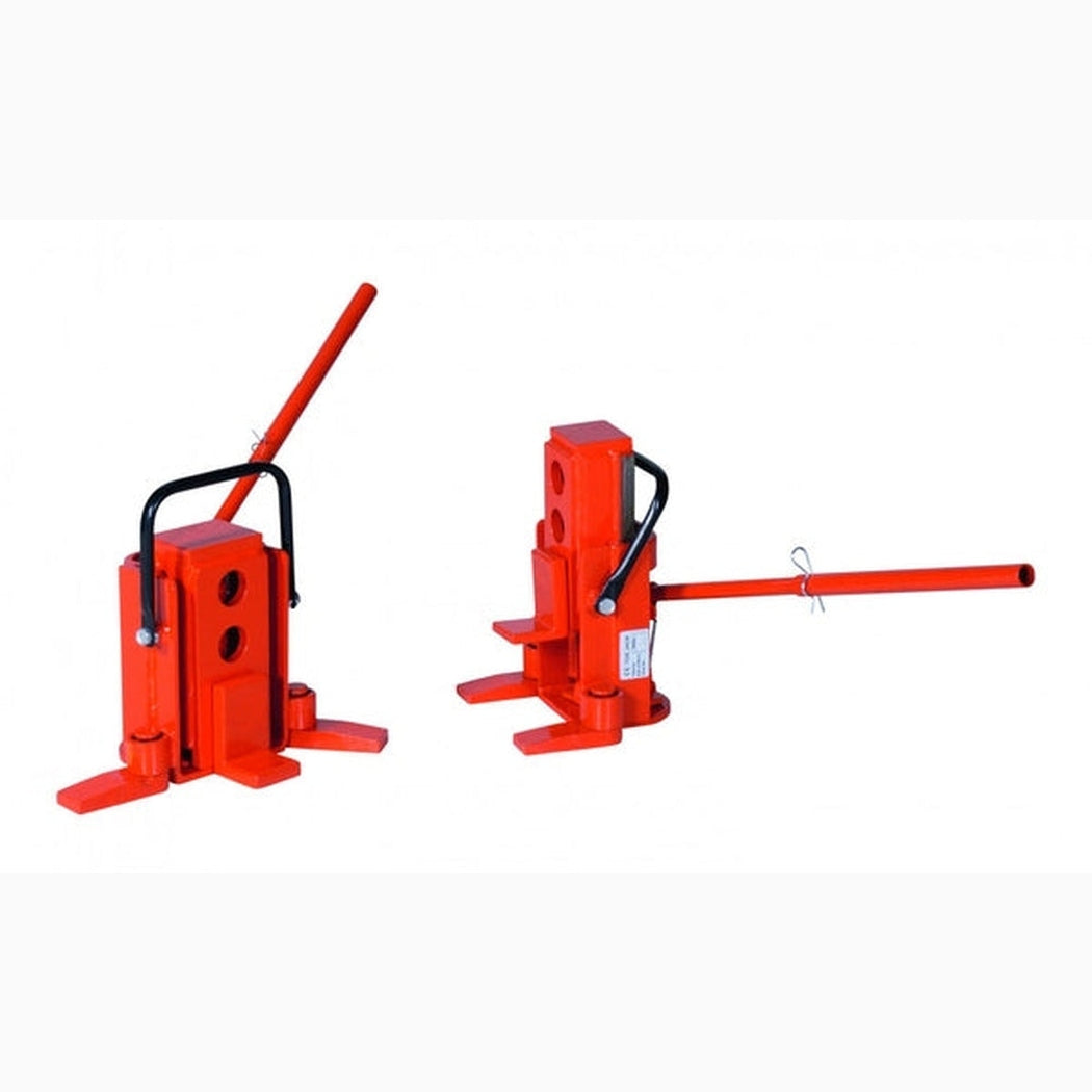 Tådomkraft 8000kg hydraulisk domkraft i rött med 8000 kg kapacitet och justerbar lyfthöjd för tunga lyft.