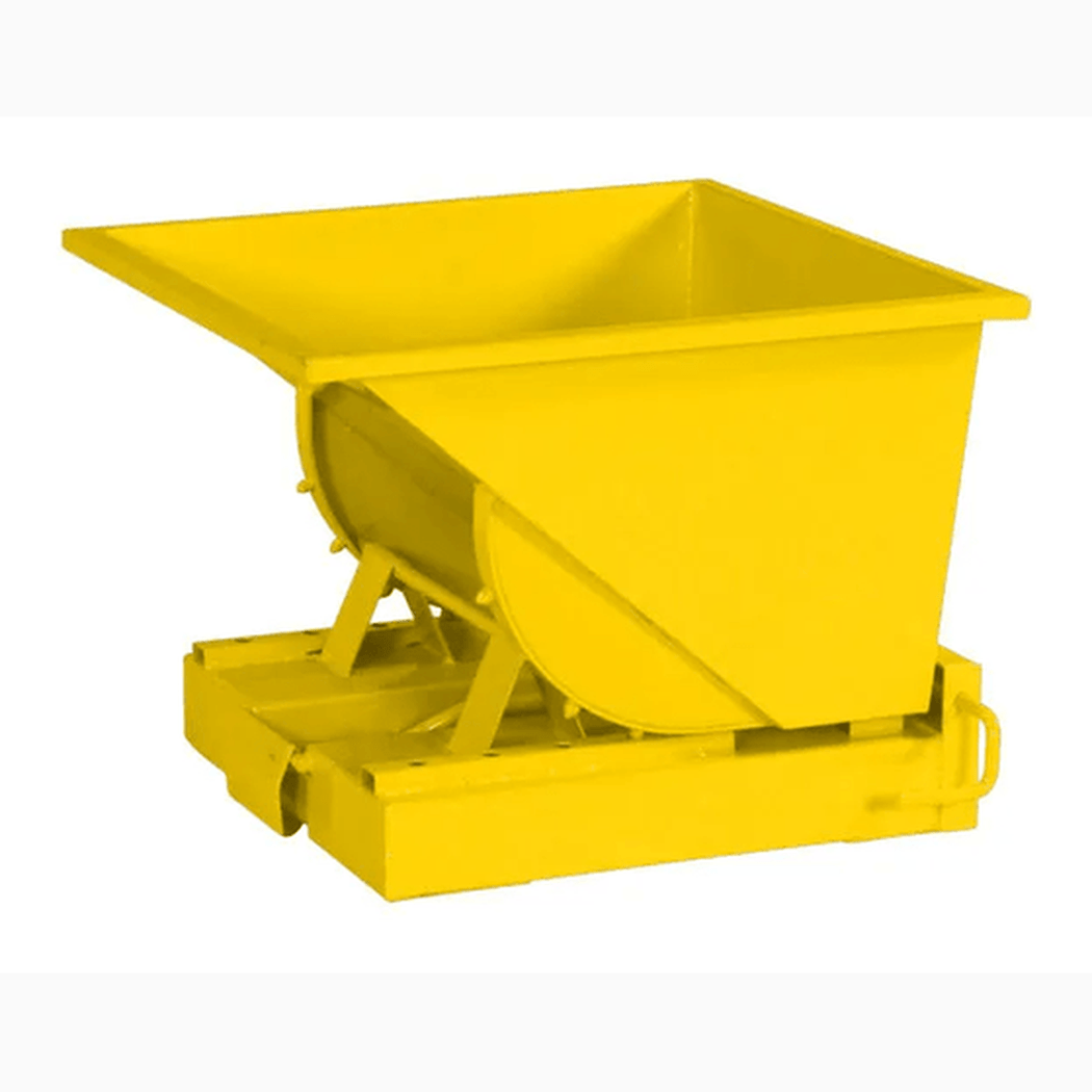 Tippcontainer Jaina, 150 liter, robust gult tippcontainer för effektiv källsortering och industriell avfallshantering.