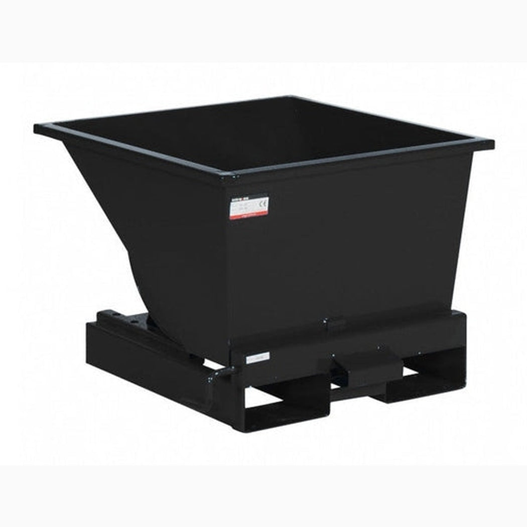 Tippcontainer Jaina, 150 liter robust avfallscontainer i svart med hållbar konstruktion för effektiv källsortering och industribruk.