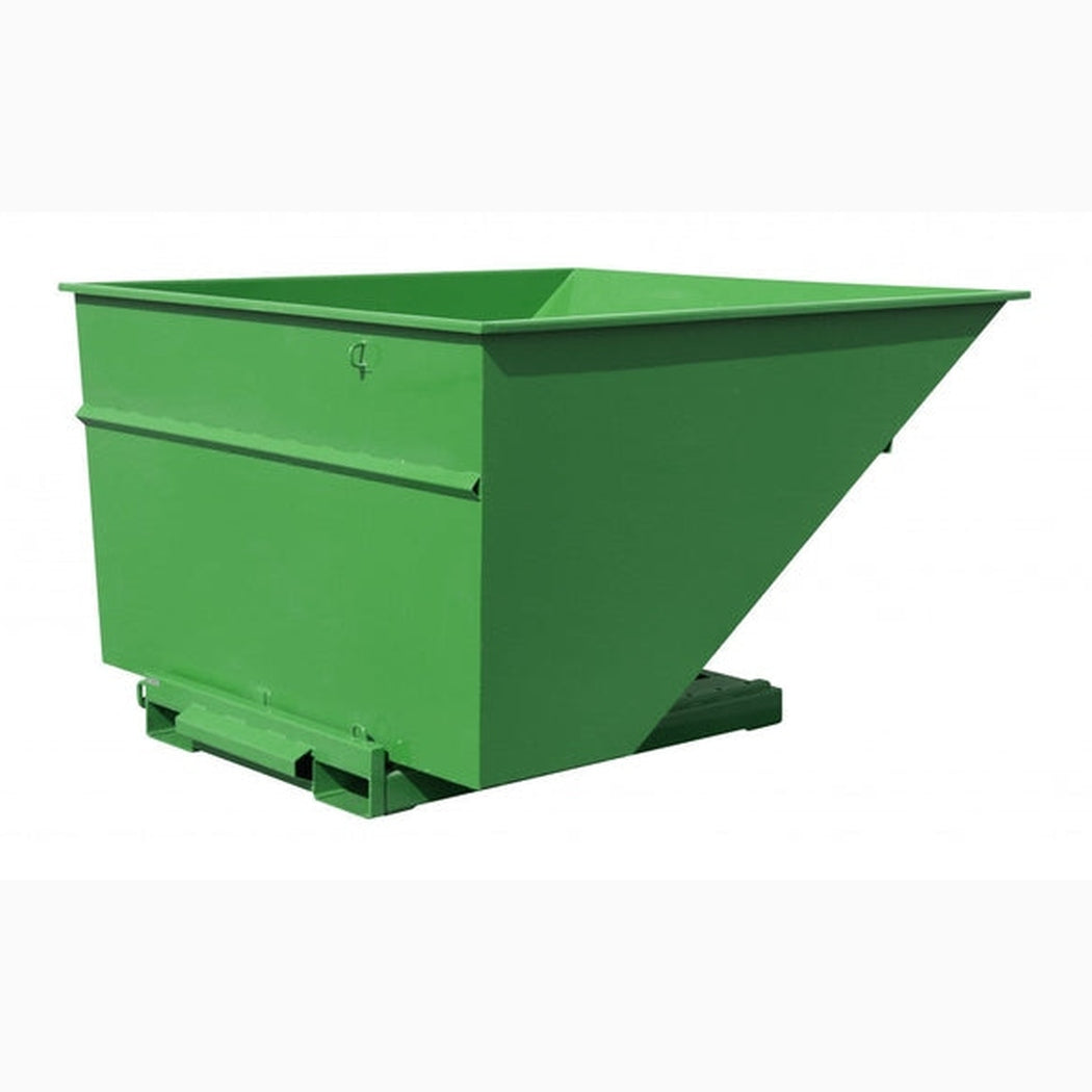 Tippcontainer Jaina, 2500 liter grön tippcontainer med robust konstruktion för effektiv avfallshantering och källsortering.