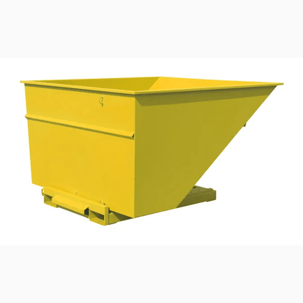 Tippcontainer Jaina, 3000 liter i robust gult utförande för effektiv och säker industriell avfallshantering.