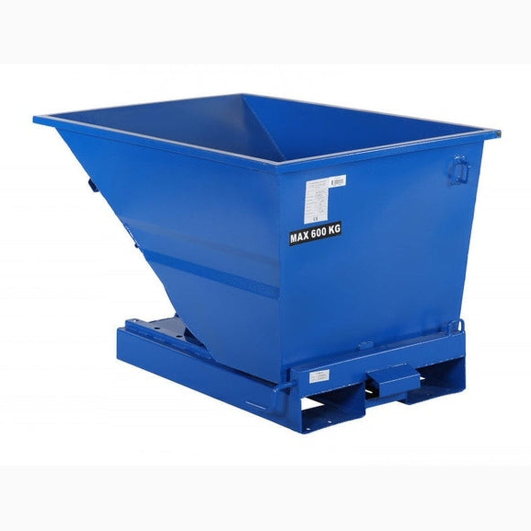 Tippcontainer lätt, 300 liter, 600kg i robust pulverlackerad design för effektiv källsortering och avfallshantering.