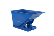 Tippcontainer lätt 600 liter 600kg i blå pulverlackerad konstruktion för effektiv och hållbar avfallshantering.