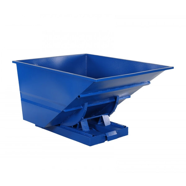 Tippcontainer lätt 900 liter 600kg i blått med pulverlackerad yta för effektiv avfallshantering och källsortering.