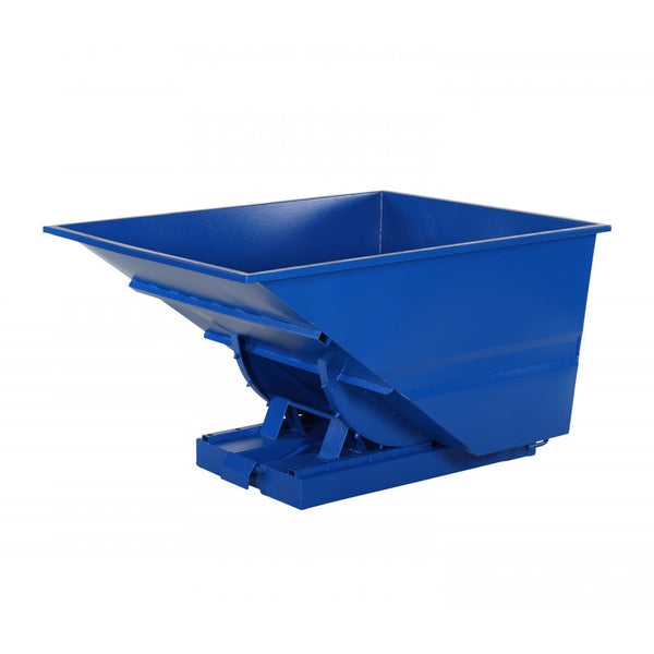 Tippcontainer lätt, 900 liter, 600kg i blå pulverlackerad stål för effektiv avfallshantering och källsortering.