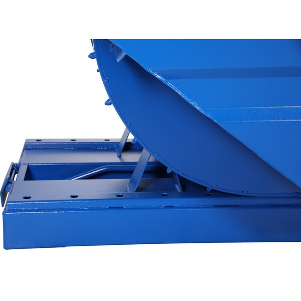 Tippcontainer lätt, 900 liter, 600kg, blå metallcontainer för effektiv avfallshantering och källsortering.