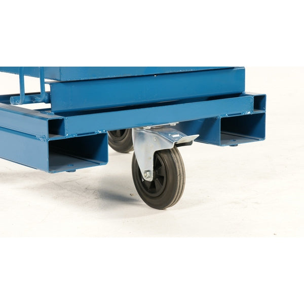 Tippvagn, 300kg med robust konstruktion och rullbara hjul för effektiv materialhantering och enkel transport.