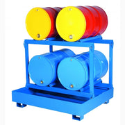 Uppsamlingskärl för 4 fat liggandes, 440 liter