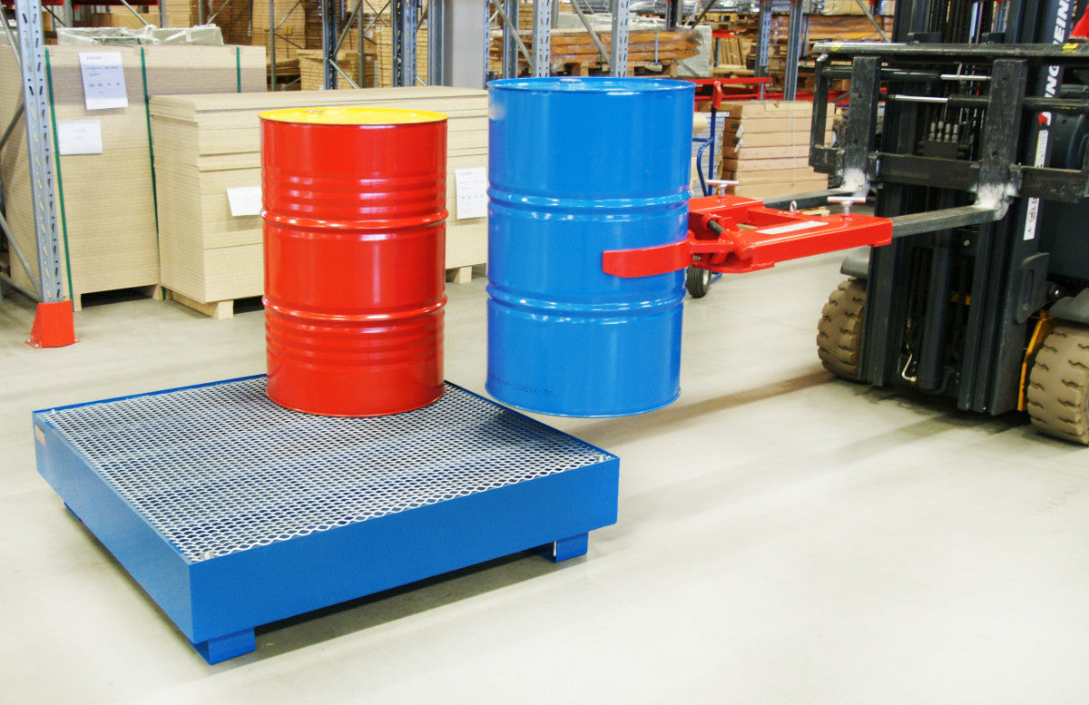 Uppsamlingskärl för 4 stående fat, 380 liter