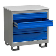 Verkstadshurts H 4 Lådor Grå/Blå 1020x700x1000 mm