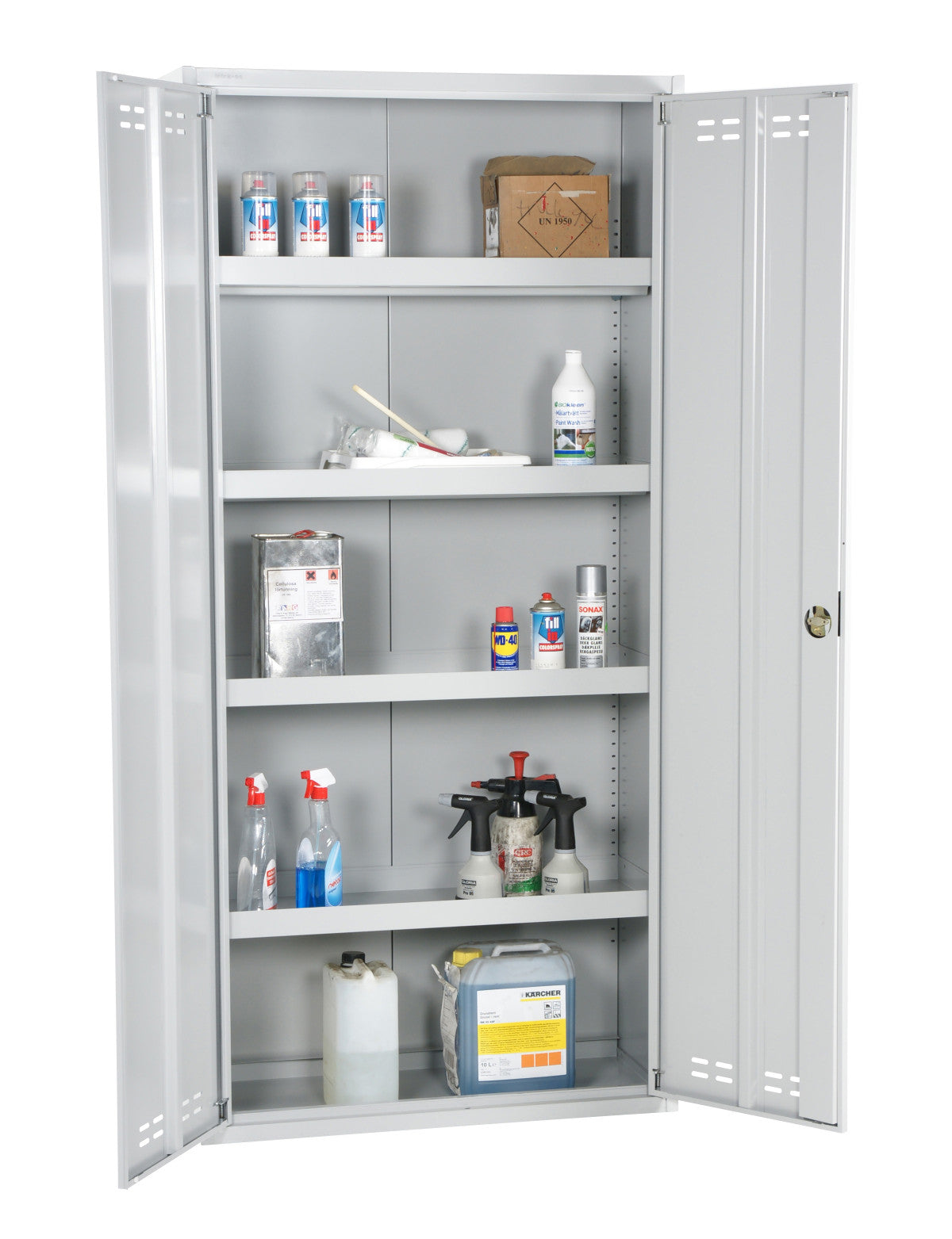 Kemikalieskåp, 1950x920x420mm, 4 hyllplan