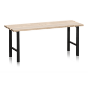 Sittbänk 1000-2000 mm Furu med lackerad bänksits i furu och pulverlackerade svarta stålrör för stabilitet.