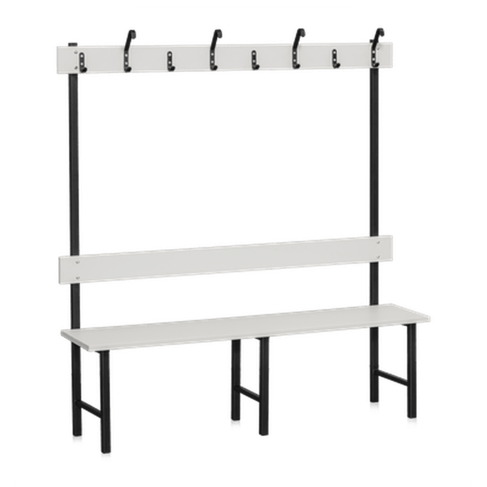 Sittbänk Enkelsektion 1000-2000 mm Ljusgrå